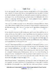 Lille Lise | Analyse | Benjamin Holmsteen