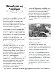 Hiroshima og Nagasaki | Noter Historie