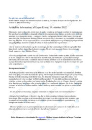 De pirrer en urtidsrædsel | Historie opgave