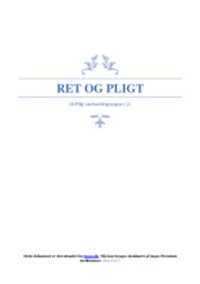 Ret og Pligt | Skriftlig opgave | Samfundsfag