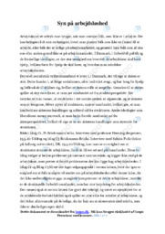 Syn på arbejdsløshed | Sammenligning | Samfundsfag