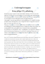 Kinas årlige CO2 udledning | Undersøgelsesopgave