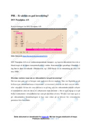 DSV Panalpina AS | Virksomhedsøkonomi
