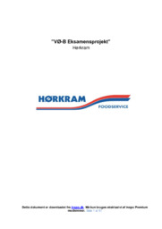 Hørkram foodservice | Virksomhedsøkonomiprojekt | Opgave