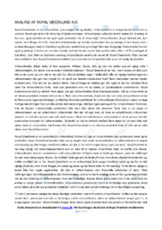 Royal Greenland as | Analyse | Opgave