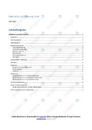 Kalkulation og indtjening | Noter