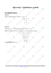 Mindstekrav og blæk | Noter Matematik