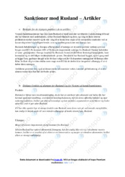 Sanktioner mod Rusland | Noter International Økonomi