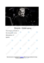 Fin pris Grimt sprog | Analyse | Opgave