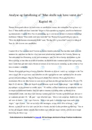 Man skulle nok have været der | Analyse og fortolkning | Opgave