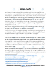 Social media | Young people | Essay | Engelsk | Noter