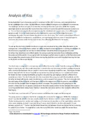 Kiss | Elizabeth Baines | Analyse af Historie | Engelsk