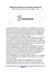 Innocent Commercial | Rhetorical Analysis