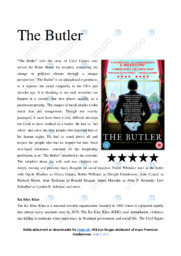 The Butler | Analyse | Frederik W Agdal | Opgave