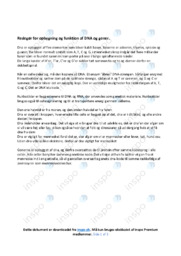 Opbygning og funktion af DNA og gener | Noter Redegørelse