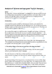 ‘A horse and two goats’ | Analytical essay