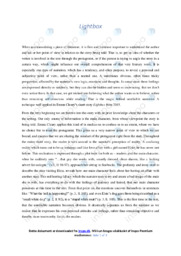 ‘Lightbox’ | Analytical essay