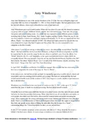 Amy Winehouse | Analyse | Opgave i engelsk