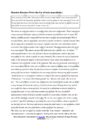 Toxic masculinity | Analyse | Opgave i engelsk