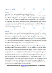 Edge of the World | Noter Analysis | Souvankham T.