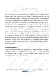 A typical day in my life | Noter Engelsk Stil