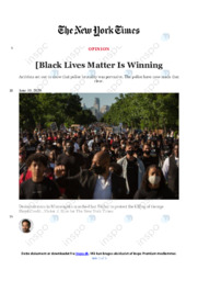 Black Lives Matter Is Winning | Noter Engelsk Stil