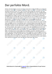 Der perfekte Mord | Krimi Opgave | Tysk