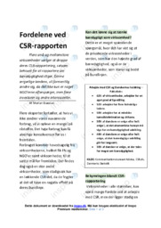 Fordelene ved CSR-rapporten