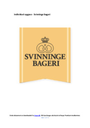 Svinninge bageri | Afsætning Case
