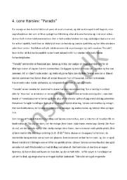 Lone Hørslev: ”Paradis” | Dansk årsprøve