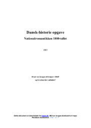 Årsagen til krigen i 1864 | Nationalromantikken | DHO