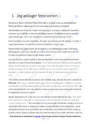 Jeg anklager feminismen | Analyse af kronik | Dansk