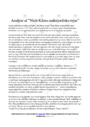 Niels Klims underjordiske rejse | Analyse af roman | Dansk