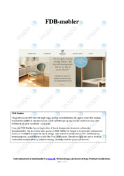 FDB Møbler | Analyse af virksomhed | Afsætning