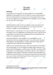 Det gode argument | Essay | Aflevering | Dansk | Noter