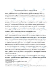 Why Scots so proud | Debating essay | Assignment
