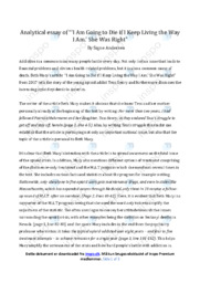 I Am Going to Die | Analysis of essay | Beth Macy