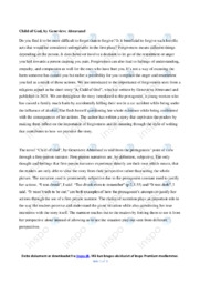 Child of God | Analysis of Novel | Genevieve Abravanel