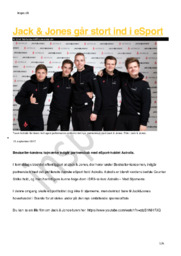 Jack & Jones går stort ind i eSport