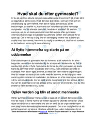 Hvad skal du efter gymnasiet