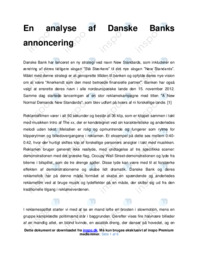 En analyse af Danske Banks annoncering