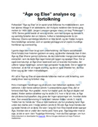 Åge og Else analyse og fortolkning