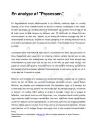 En analyse af Processen