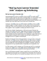 Nial og hans sønner brændes inde | Analyse og fortolkning