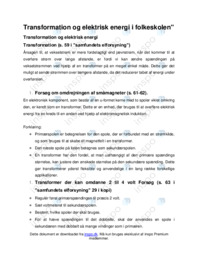 Transformation og elektrisk energi i folkeskolen