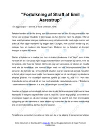 Fortolkning af Straff af Emil Aarestrup