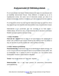 Analysemodel til Oldtidskundskab