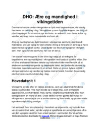 DHO Ære og mandighed i vikingetiden