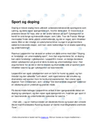 Sport og doping