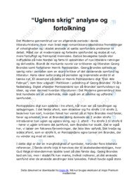 Analyse og fortolkning af Uglens skrig